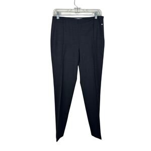 Max Mara Dress Pants Women 10 Gray Good Ankle Stretch Wool Front Seam Italy